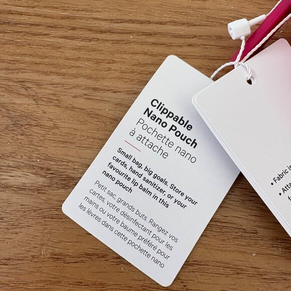 Lululemon Athletic Clippable Nano Pouch Passionate Pink NWT One Size - Picture 7 of 7